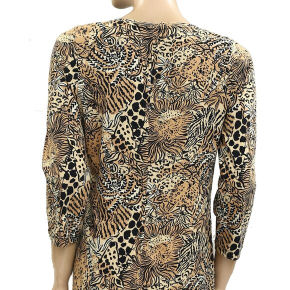 Lilly Pulitzer Tessa Tunic Mini Dress Animal Printed V Neck Cotton M NEW 282300 - Picture 12 of 13